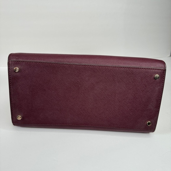 Kate Spade Cameron Medium Satchel Purse Leather Bright White Cherrywood - Picture 7 of 8